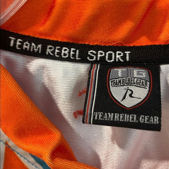 Team Rebel Sport Miami Dolphin Jersey Boys Youth Large Blue Orange NFL Football - Picture 3 of 8